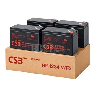 Pack 4 Bater�as CSB HR1234 WF2 | 12 Voltios 9 Amperios SAI UPS